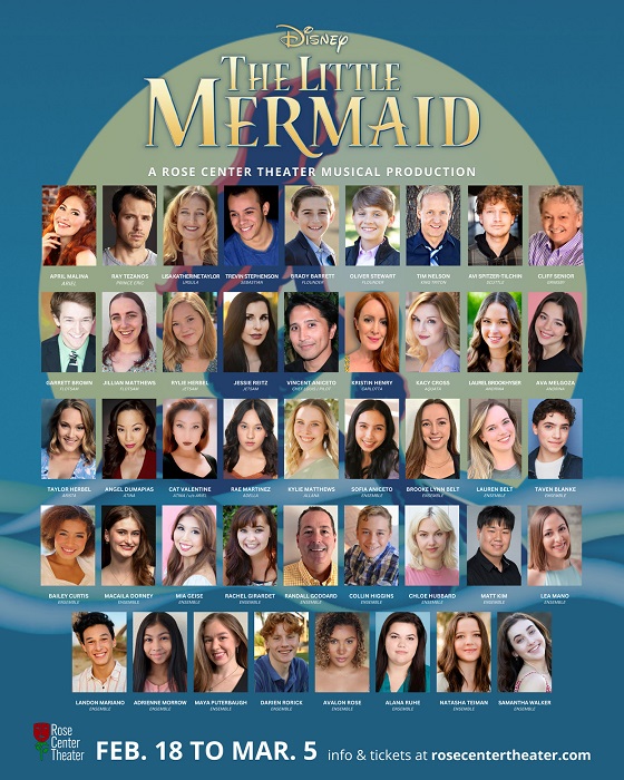 Adrienne Amanda Morrow in Disney's The Little Mermaid at Rose Center Theater - February 18 through March 5, 2023